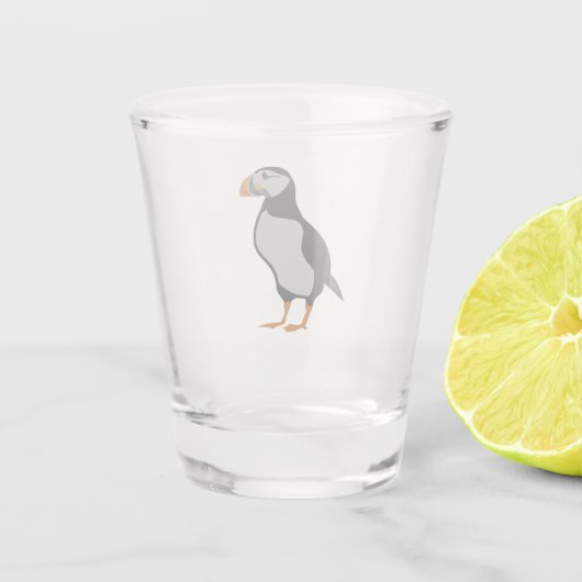 Atlantic Puffin Stehend Schnapsglas (Rückseite)