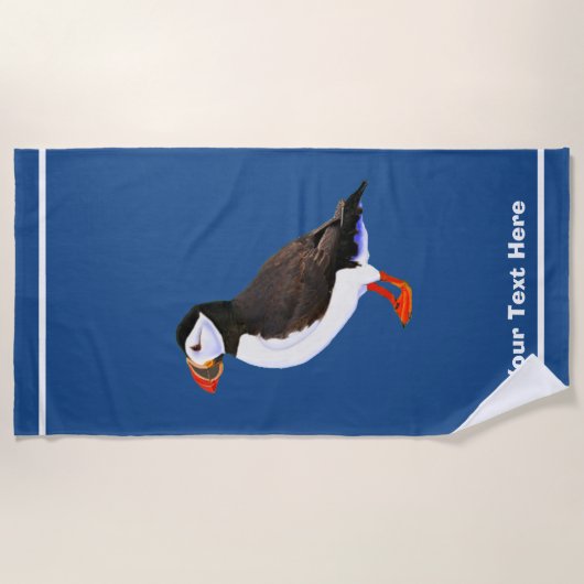 Atlantic Puffin Strandtuch (Vorderseite)