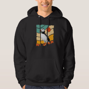 Atlantic Puffin Vintag Retro Style Ocean Bird Hoodie