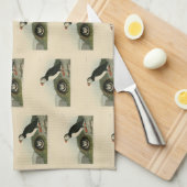 Atlantic Puffin von Audubons Vögeln von Amerika Geschirrtuch (Viertel Falte)