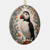 Atlantic Puffin William Morris Inspiriert Keramik Ornament (Rechts)