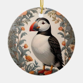 Atlantic Puffin William Morris Inspiriert Keramik Ornament