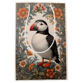 Atlantic Puffin William Morris Inspiriert Mittlere Geschenktüte
