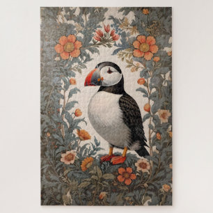 Atlantic Puffin William Morris Inspiriert Puzzle
