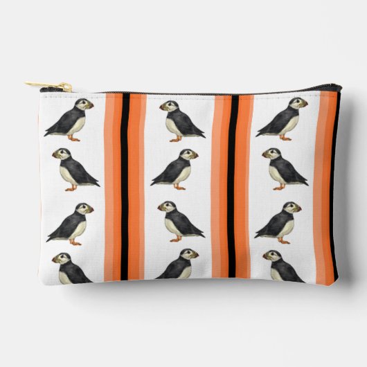 Atlantic Puffin Zipper Pouch Zubehörtasche (Vorderseite)