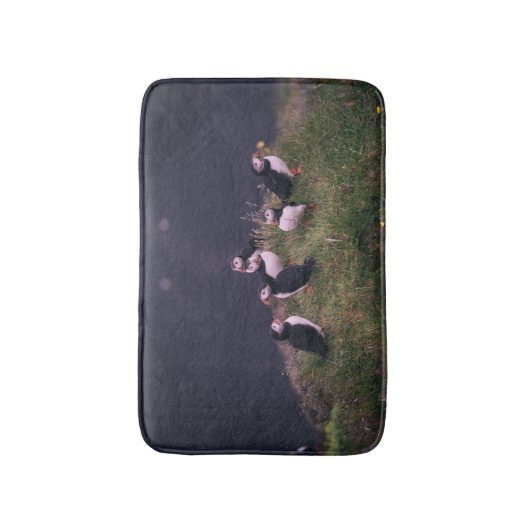 Atlantic Puffins Bath Mat Badematte (Vorderseite Vertikal)