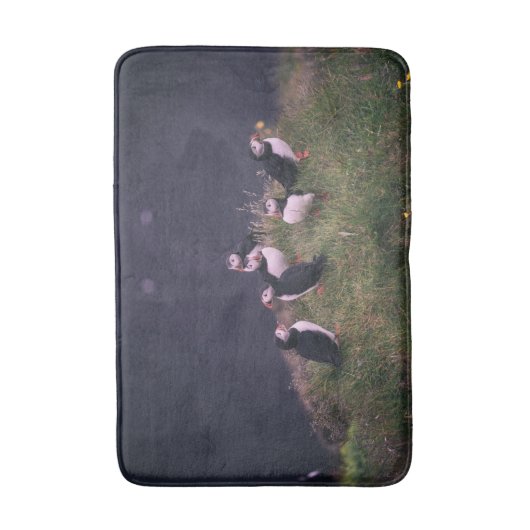 Atlantic Puffins Bath Mat Badematte (Vorderseite Vertikal)
