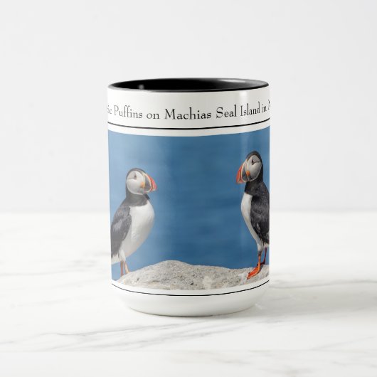 Atlantic Puffins Coffee Tasse (Zentrum)