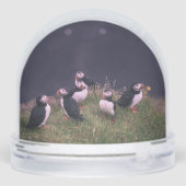 Atlantic Puffins Schneekugeln (Rückseite)