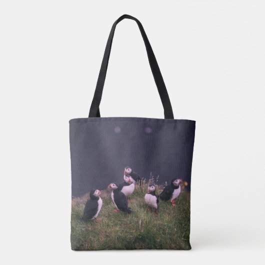 Atlantic Puffins Tote Bag Tasche (Rückseite)
