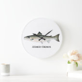 Atlantic Salmon Fish Große Wanduhr (Zuhause)