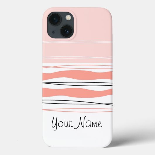 Atlantic Stripe Pink Name horizontal iPad Mini Case-Mate iPhone Hülle (Rückseite)