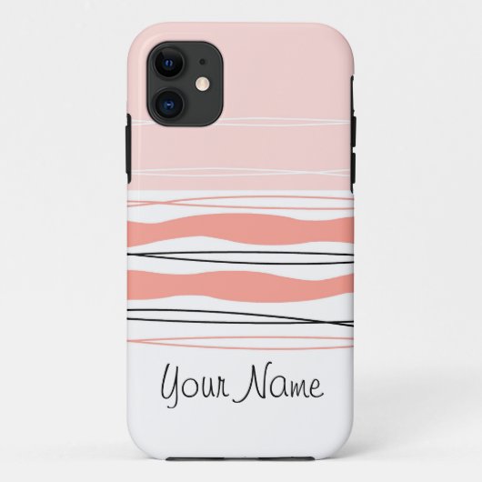 Atlantic Stripe Pink Name horizontalen iPhone Gehä Case-Mate iPhone Hülle (Rückseite)