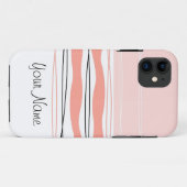 Atlantic Stripe Pink Name horizontalen iPhone Gehä Case-Mate iPhone Hülle (Rückseite (Horizontal))