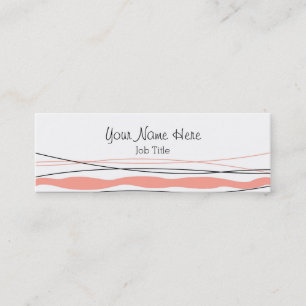Atlantic Stripe Pink Visitenkartenmagie Mini Visitenkarte