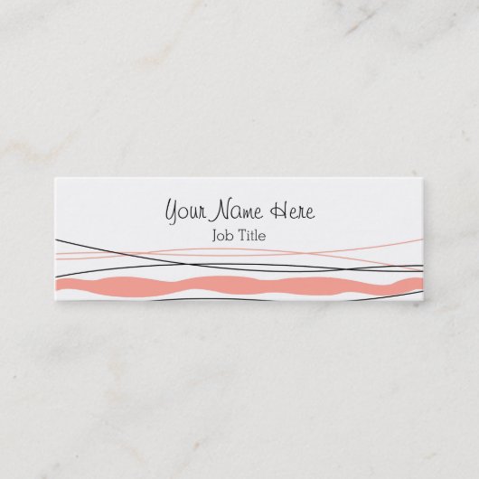 Atlantic Stripe Pink Visitenkartenmagie Mini Visitenkarte (Vorderseite)