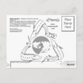 Atlantic Sturgeon-Collage-Postcard Postkarte (Rückseite)