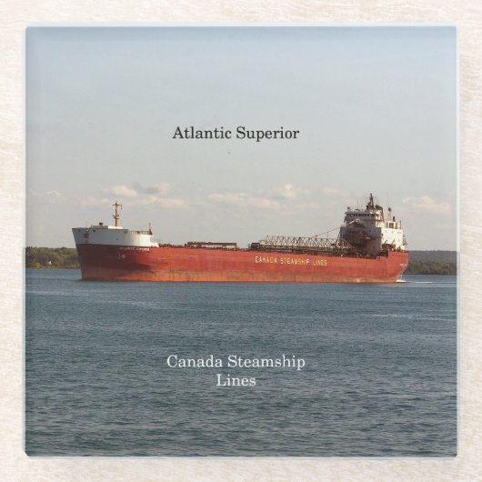 Atlantic Superior glass Untersetzer (Vorderseite)