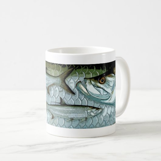 Atlantic Tarpon Graphic Kaffeetasse (VorderseiteRechts)
