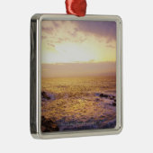 Atlantik am Sonnenaufgang, Ansicht von Portland Silbernes Ornament (Rechts)
