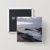 Atlantik am Sonnenaufgang in Maine Button (Vorne & Hinten)