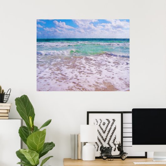 Atlantik am Strand von Florida Poster (Heimbüro)