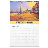 Atlantik City Beach Boardwalk Pop Art Kalender (Mär 2027)