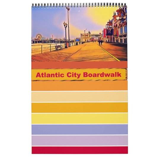 Atlantik City Beach Boardwalk Pop Art Kalender (Titelbild)