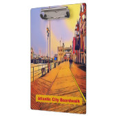 Atlantik City Beach Boardwalk Pop Art Klemmbrett (Links)