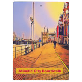 Atlantik City Beach Boardwalk Pop Art Klemmbrett (Rückseite)