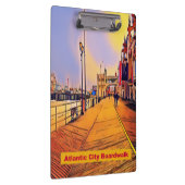 Atlantik City Beach Boardwalk Pop Art Klemmbrett (Rechts)