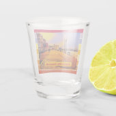 Atlantik City Beach Boardwalk Pop Art Schnapsglas (Rückseite)