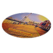 Atlantik City Beach Boardwalk Pop Art Schneidebrett (Ecke)