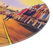 Atlantik City Beach Boardwalk Pop Art Schneidebrett (Ecke)