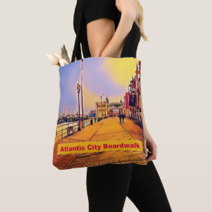 Atlantik City Beach Boardwalk Pop Art Tasche