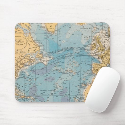 Atlantik-Karte Mousepad (Mit Mouse)