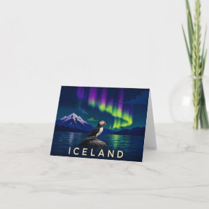 Atlantik-Papageientaucher Nordlichter Island Danke