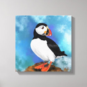 Atlantik-Papageientaucher-Vogel-Leinwanddruck - Ma Leinwanddruck