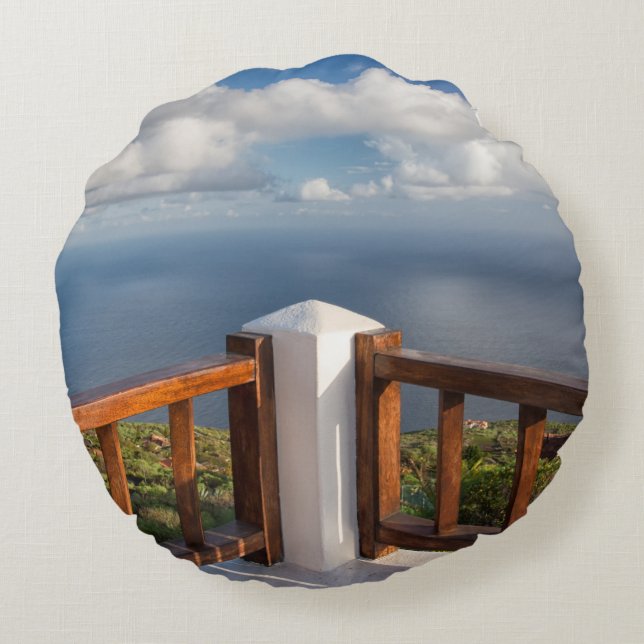 Atlantik Rundes Kissen (Rückseite)