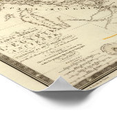 Atlantikkarte Naher Osten Poster (Ecke)