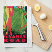 Atlantikstadt Geschirrtuch (Viertel Falte)