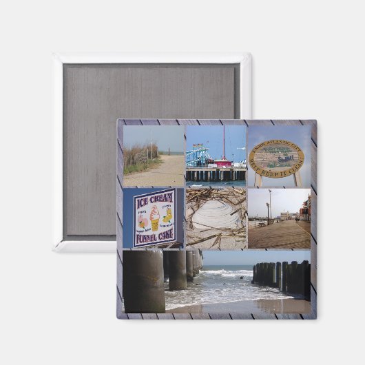 Atlantikstadt Magnet (Vorderseite/Rückseite)