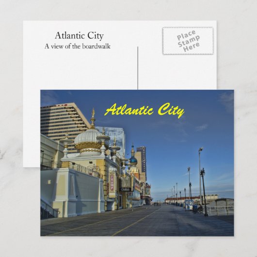 Atlantikstadt Postkarte (Vorne/Hinten)