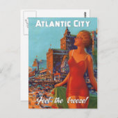 Atlantikstadt Postkarte (Vorne/Hinten)