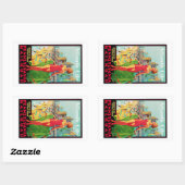 Atlantikstadt Rechteckiger Aufkleber (Blatt)