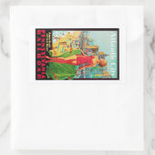 Atlantikstadt Rechteckiger Aufkleber (Tasche)