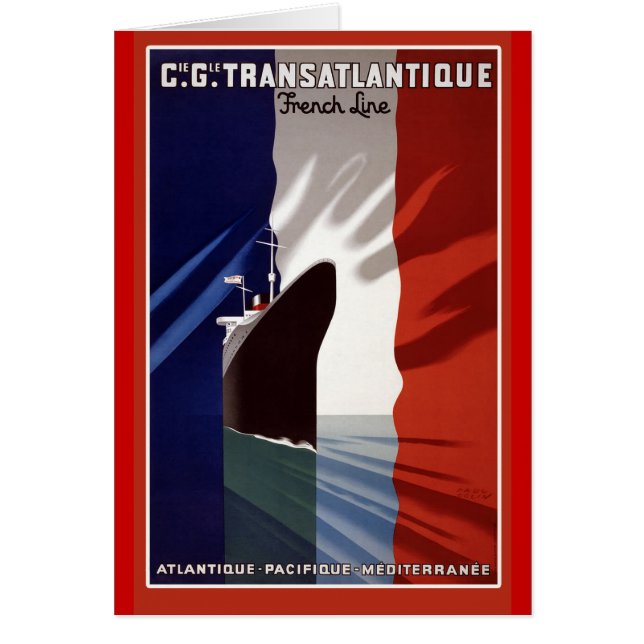 Atlantique French Cruise Line Retro Poster (Vorne)
