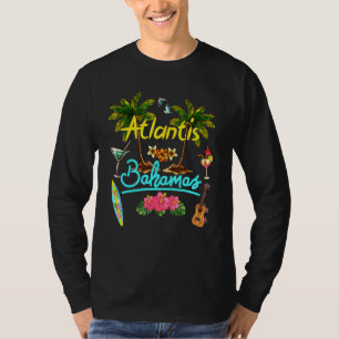 Atlantis Bahamas Beach Summer Palm Surf Sun Set Pa T-Shirt