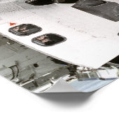 Atlantis-Crew - Blick auf die Raumstation Mir Poster (Ecke)