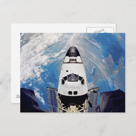 Atlantis Earth Orbit Postkarte (Vorne/Hinten)